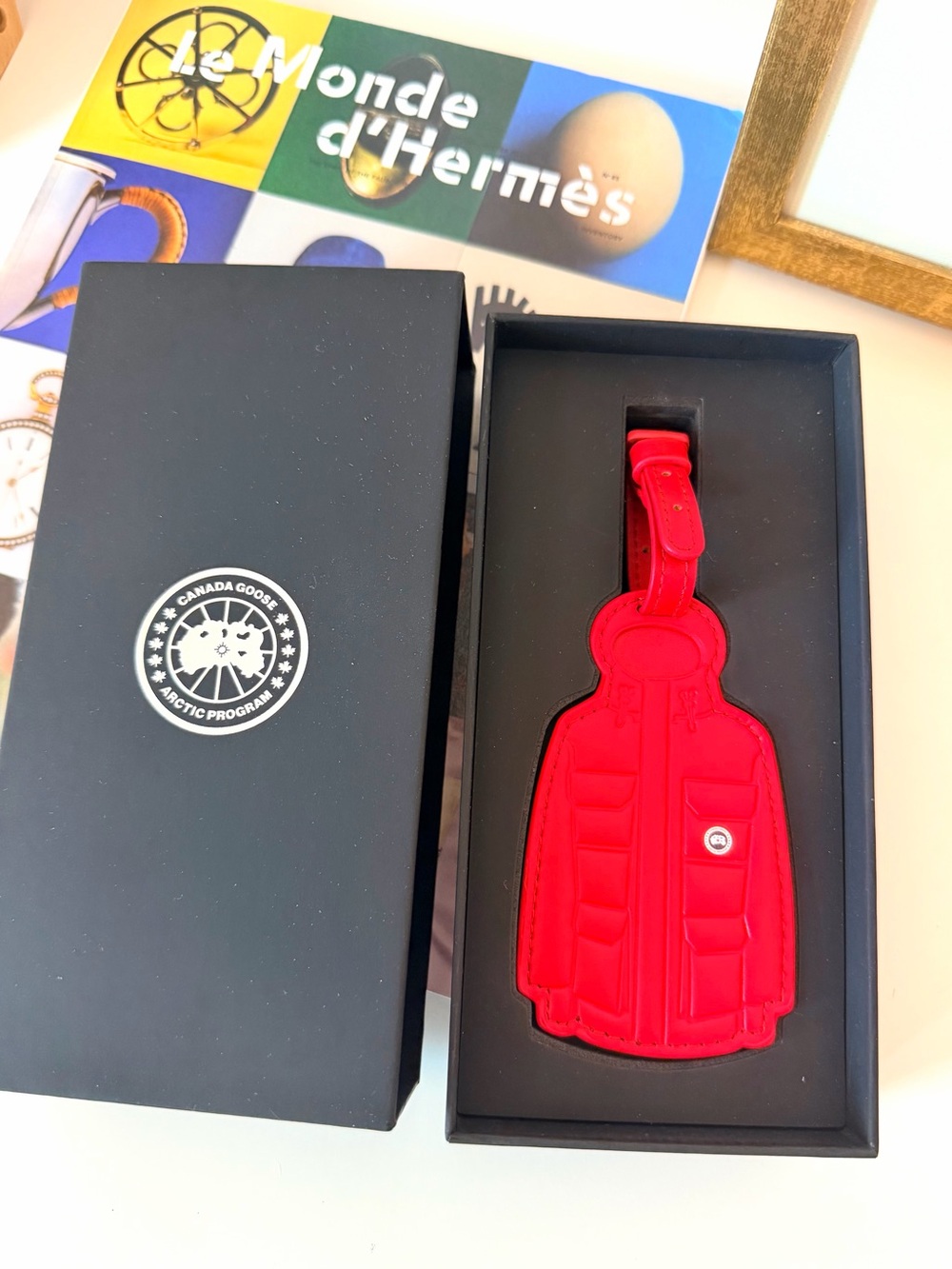 Canada Goose Leather Luggage Tag